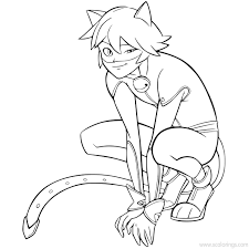 Miraculous ladybug coloring book pages video for kids series episode #3. Miraculous Ladybug Coloring Pages Cat Noir Xcolorings Com