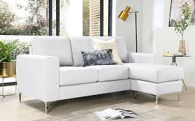 The sofa couch fabric feels soft and delicate with bright color. Baltimore White Leather L Shape Corner Sofa Furniture And Choice
