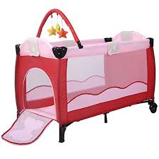 Berco Portatil E Cercadinho Giantex Pink Baby Crib Playpen Playard Pack Travel Bebe Importados Miami