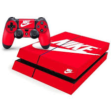 Ps4 Console Skin Nike Red Decal In 2021 Playstation 4 Console Ps4 Console Ps4 Controller Skin