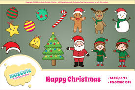 Download Happy Christmas Cliparts Graphic By Mascute Arte Creative Fabrica SVG Cut Files