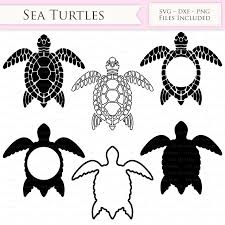 Download Sea Turtle Svg Files Swimming Turtle Sea Turtle Monogram Cut Files For Cricut And Silhouette Ocean Svg Dxf Png Jpg Files Included 77179 Svgs Design Bundles