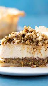 Baklava Cheesecake Video Recipe Video Baklava Cheesecake Desserts Dessert Recipes
