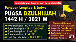 Ini didasarkan pada satu redaksi hadits yang walhasil keutamaan dari pengamalan kedua puasa tersebut yaitu puasa arafah dan puasa tarwiyah bisa dilihat dari keterangan sebuah hadits. Panduan Lengkap Niat Puasa Dzulhijjah Tarwiyah Arafah Idul Adha 1442 H Mulai 11 S D 19 Juli 2021 Youtube