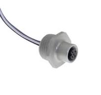 MDC, Receptacle, 8 Pole, Female Straight, 3M, 24awg, 2A, .5-NPT, Front  Mount, Aluminum Clear Anodized