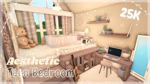 Roblox welcome to bloxburg aesthetic rooms living room tiny. Aesthetic Teen Bedroom Speedbuild Roblox Bloxburg Youtube