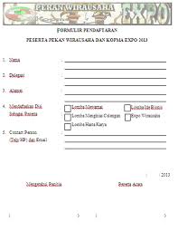 Check spelling or type a new query. Formulir Pendaftaran Lomba Dan Seminar Kopma Stain Pekalongan