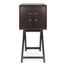 Iwell bathroom floor storage cabinet with 2 shelf, 3 heights available, free standing kitchen cupboard, wooden homecho side storage cabinet, industrial floor standing cabinet with 2 fabric bins, cupboard sideboard with shelves and doors, home office, dark brown. Theon Genuine Leather Small Drinks Cabinet Bar Furniture