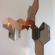 Here is the honeycomb back of the cleaned out mirror blank. 10 Honeycomb Mirror Ideas In 2021 Honeycomb Mirror Mirror Wall Decor Hexagon Mirror
