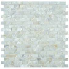 Merola Tile Conchella Subway White 11 1 2 X 11 7 8 Natural Seashell Mosaic Gdxcsww The Home Depot White Mosaic Tiles Mosaic Wall Tiles Shell Mosaic Tile