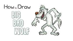 The one with the the three little pigs, or little red riding hood, or both. How To Draw The Big Bad Wolf Youtube