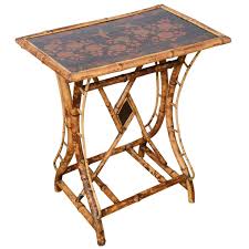 19th Century English Bamboo Tray Top Side Table Antique Bamboo Antique Furniture Sideboard Modern Furniture Table