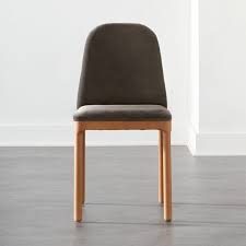 Ellie Velvet And Wood Chair Charcoal Cb2 Dining Room Furniture Modern Wood Chair Dining Chairs