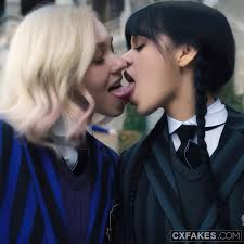 Enid And Wednesday Kissing Scene | CXFAKES