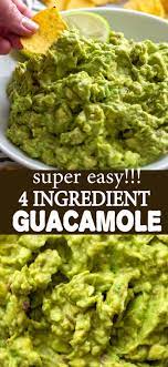Easy Four Ingredient Guacamole Recipe Guacamole Recipe Easy Guacamole Recipe Easy Homemade Best Guacamole Recipe