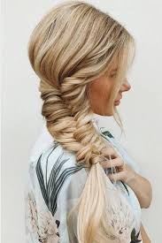 To reproduce this look, create two cornrow braids on each side. Side Fishtail Braid Braidsforlonghair Long Thin Hair Hair Styles Fish Tail Braid