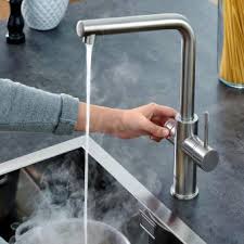 Composed of two levers to control temperature and one spout to distribute the flow of the water. Grohe Ambi Two Handle Kitchen Mixer Tap 30189000 Uk Bathrooms