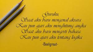 5 Puisi Untuk Hari Guru Yang Menyentuh Hati Kepogaul