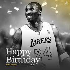Bryant's birthday comes on the eve of kobe bryant day, which the la city council created in 2016 to commemorate him on the date made up of his two jersey numbers. Los Angeles Lakers We Miss You Every Day Kobe Happy Birthday From Your Lakers Family Facebook