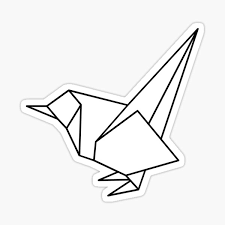 Agora chegou a hora de aprenderem a mandala ondas, um modelo fácil de fazer!! Sticker Origami Fall Redbubble