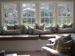 Large Bay Window Seat With Misc Pillows And Cushions Living Room Windows Window Seat Design Bay Window Seat