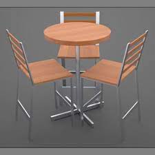 Take this versatile moab pub table for an example, with its. Modern Cafe Table Set 3d 3ds