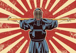 kendo sword martial arts fighters free vector download