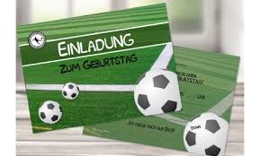 Einladungskarten Kindergeburtstag Fussball