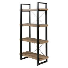 5 out of 5 stars. 55 Bourbon Foundry 4 Tier Bookshelf Wood And Black Steel Oak Onespace Target