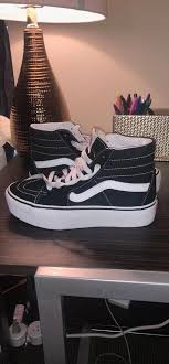 Black And White Vans High Tops Womens Vans Women Old Skool Platform High Top Black White Brand New Never Worn Size 6 5 Fashion Clothing Shoes Accessories Womenssho Vans White Brand Womens Vans