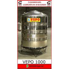 Ukuran 250, 500, 1000 liter. Jual Tangki Air Tandon Air Stainless Steel Vepo 1000 L Asia Bangun Karya