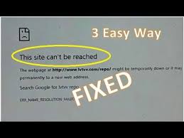 How To Fix The Site Can T Be Reached 3 Easy Way Youtube