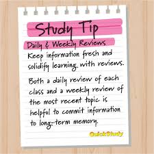 Study Tip Daily Weekly Reviews Study Tips School Study Tips Study Tips For Students