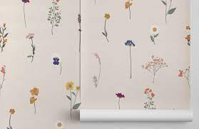 21 transparent big flowers pattern. Pressed Flower Pattern Wallpaper Hovia
