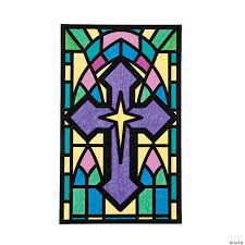 Stained glass cactus patterns free. Color Your Own Cross Fuzzy Pictures Oriental Trading