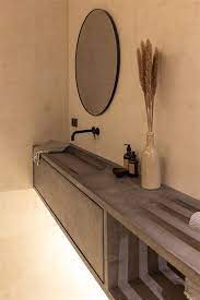 mortex lavabomeubel badkamer badkamer betonlook badkamerideeen