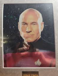 Star Trek Ltd. Edition Captain Jean-Luc Picard Chromium Print C.O.A  #9247/10000