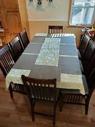 Set of extending dining table and 4 solid wood chairs white modern 120cm. Used Dining Room Table And Chairs Ebay