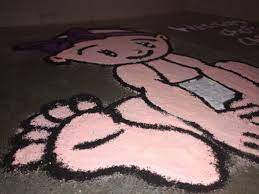 Baby Shower Rangoli By Karishma Sahuji Rangoli Designs Outdoor Decor Decor