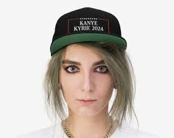 Kanye Kyrie 2024 MAGA Hat, Embroidered Flat Bill Snapback Cap