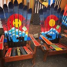 Pin By Colorado Ski Furniture On Painting Furniture Diy Adirondack Chairs Painted Outdoor Chairs Painting Furniture Diy
