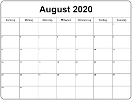 Kalender August 2020 Mit Feiertagen Nosuvia Com In 2020 Calendar Calendar Printables August