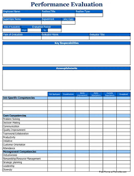 Free Employee Evaluation Forms How To Conduct Word Pdf