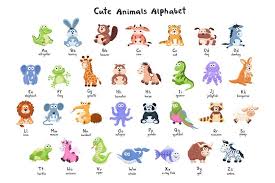 Cartoon Animals Alphabet In 2020 Animal Alphabet Cartoon Baby Animals Baby Animals