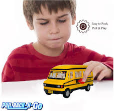 Wishmaster Set of 2 Combo School Bus + AL Crane Toys for Kids