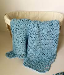 Baby Blue Baby Blanket Crochet Pattern By Little Monkeys Designs