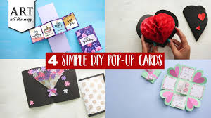 Here's how to make the basic parts of a pop up box card.subscribe for weekly craft videos! 4 Simple Diy Pop Up Cards How To Make Greeting Cards Pop Up Card Compilation Youtube