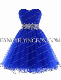 Fancyflyingfox Com Offers High Quality Cute Royal Blue Short Puffy Prom Dress With Beads Priced At Only Us Short Puffy Prom Dresses Dresses Royal Blue Shorts