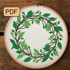 Links preceded by an asterisk (*) lead directly to pdf files. Craft Supplies Tools Leaf Needlepoint In Embroidery Hoop Cross Stitch Pattern Kits How To