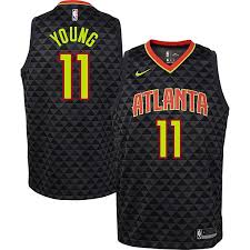 Trae young usually wears no. Youth Nike Trae Young Black Atlanta Hawks 2019 20 Swingman Jersey Icon Edition